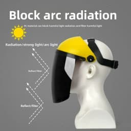 Multi-scene Head-mounted Protective Gear Lightweight Organic Face Shield Anti-spatter Safety Goggles Welding Helmet