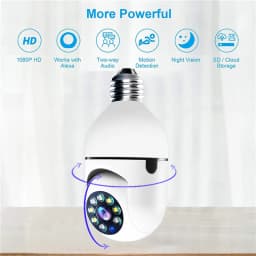 1080P Bulb Surveillance Camera 360° WiFi Anti-theft Outdoor Indoor Security Monitor Night Vision Audio Security IP Cam
