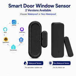 Zigbee 3.0 Door Window Sensor Waterproof & Non-Waterproof Options Magnetic Contact Smart Home Security Alarm Alexa Yandex 2MQTT