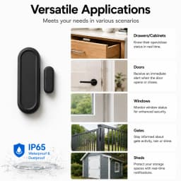 Zigbee 3.0 Door Window Sensor Waterproof & Non-Waterproof Options Magnetic Contact Smart Home Security Alarm Alexa Yandex 2MQTT