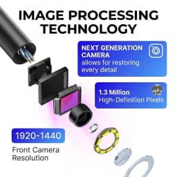 1200P HD 8mm Type-C USB Endoscope Camera, IP67 Waterproof Snake Borescope Inspection Scope for Android OTG Phone PC, Car Sewer