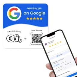 New Programmable NFC 215 Square Stand Card For Google Review Card NFC Station Table 13.56Mhz QR Code Editable Standing Card