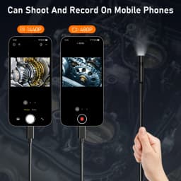 Industrail Endoscope Type-C Video Camera 8mm/5.5mm USB-C Waterproof LEDs Pipe Inspection Borescope for IOS iphone Android Phones