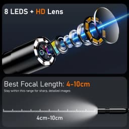 Industrail Endoscope Type-C Video Camera 8mm/5.5mm USB-C Waterproof LEDs Pipe Inspection Borescope for IOS iphone Android Phones