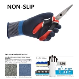 Wonder Grip WG-318 Safety Waterproof Work Gloves Woman Men's Working Gloves Double Coated Nylon Gloves Comfortable Latex Foam