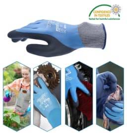 Wonder Grip WG-318 Safety Waterproof Work Gloves Woman Men's Working Gloves Double Coated Nylon Gloves Comfortable Latex Foam