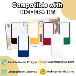 NICE INTI 2 INTI2 Garage / Gate Remote Control 433.92mhz Work With NICE ERA INTI 2 1 ON2E ON4E FLO2RE FLO2RS FLO4RS Gate Opener