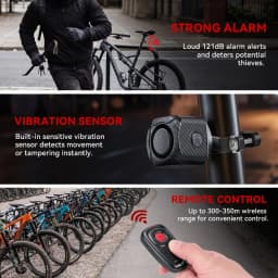 Wireless Bicycle Anti-Theft Alarm Two-Way Vibration Trigger Bike Alarm with Remote Control Waterproof