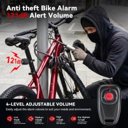 Wireless Bicycle Anti-Theft Alarm Two-Way Vibration Trigger Bike Alarm with Remote Control Waterproof
