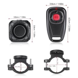 Wireless Bicycle Anti-Theft Alarm Two-Way Vibration Trigger Bike Alarm with Remote Control Waterproof