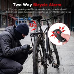 Wireless Bicycle Anti-Theft Alarm Two-Way Vibration Trigger Bike Alarm with Remote Control Waterproof