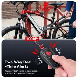 Wireless Bicycle Anti-Theft Alarm Two-Way Vibration Trigger Bike Alarm with Remote Control Waterproof