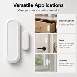 Zigbee Door Window IP65 Waterproof Detector Wireless Magnetic Contact Security Sensor APP Notification Alarm Zigbee Hub Required