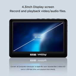 Ezcap180 AV Recorder Digitizer Analog Video To Digital Video Converter Recording Box for VHS VCR AV RCA Hi8 Camcorder DVD Player