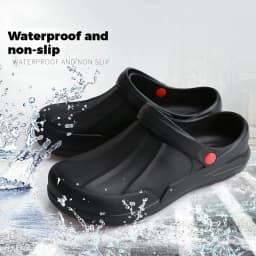 Chef's Shoes Are Non-Slip, Waterproof, Oil-Proof, Soft-Soled, Lightweight, Wear-Resistant Work Shoes, Kitchen Shoes, Hotel Kitchen Toe-Toe Slippers for Men