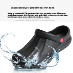 Chef's Shoes Are Non-Slip, Waterproof, Oil-Proof, Soft-Soled, Lightweight, Wear-Resistant Work Shoes, Kitchen Shoes, Hotel Kitchen Toe-Toe Slippers for Men