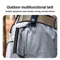 Elastic Tactical Lanyard Rope, Anti-Lost, Military, Spring, Safety Gun Strap, Keychain, Chain, Flashlight, Hunting Accessories