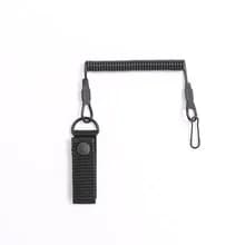 Elastic Tactical Lanyard Rope, Anti-Lost, Military, Spring, Safety Gun Strap, Keychain, Chain, Flashlight, Hunting Accessories