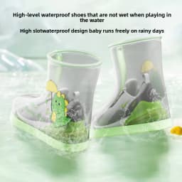 Wear Resistant Children's Cartoon Anti Slip Shoe Cover,Waterproof ,Children's Thickened Midsole Rain Shoe Cover, Worn Externally