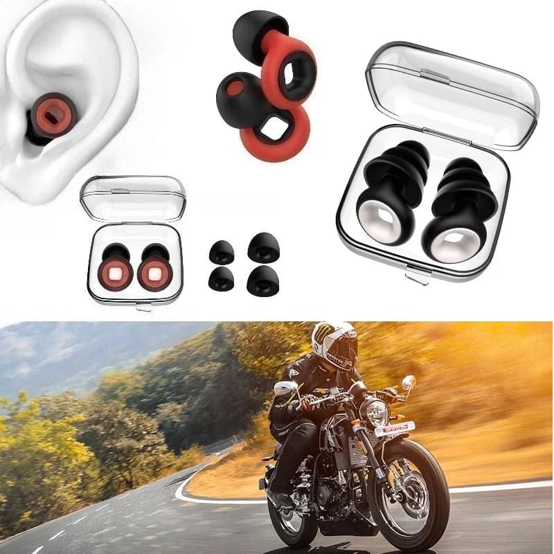 1Pair Sleep Soundproof Earplugs Motorcycle Noise Reduction Earplugs Anti-noise Mute Earplugs Motorcycle Equipment