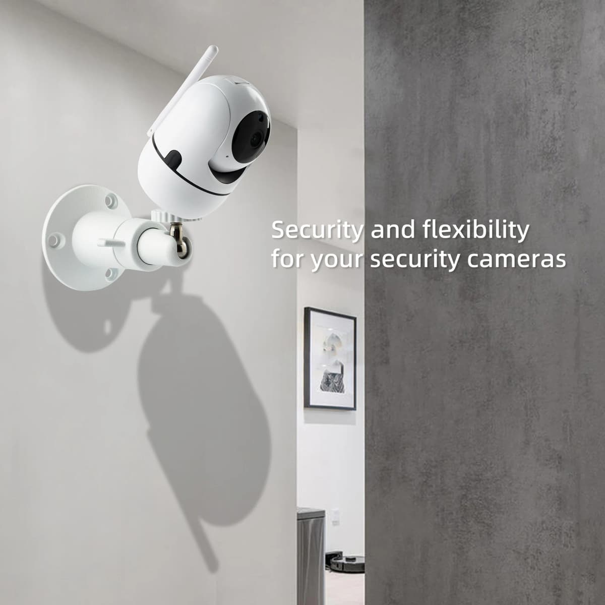 Wall-Mounted Bracket, Compatible with Circular Adhesive Cams and Circular Indoor Cameras, Adjustable Mounting Bracket, Suitable for Arlo, Arlo Pro 2 3, Arlo Ultra Cctv Cameras and Compatible Cameras with 1/4 Screw Head