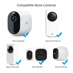 Wall-Mounted Bracket, Compatible with Circular Adhesive Cams and Circular Indoor Cameras, Adjustable Mounting Bracket, Suitable for Arlo, Arlo Pro 2 3, Arlo Ultra Cctv Cameras and Compatible Cameras with 1/4 Screw Head