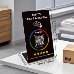 NFC 215 Programmable for Google Review Card NFC Station Table 13.56Mhz QR code can be independently set to link Standing Card