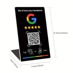 NFC 215 Programmable for Google Review Card NFC Station Table 13.56Mhz QR code can be independently set to link Standing Card