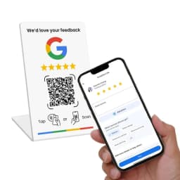 NFC 215 Programmable for Google Review Card NFC Station Table 13.56Mhz QR code can be independently set to link Standing Card