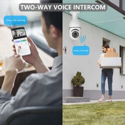 E27 Bulb WiFi Camera PTZ Night Vision Full-Color HD Automatic Tracking CCTV Baby Monitor 1080P Security Camera ICSEE XMEYEY