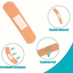 40pcsPE adhesive protectors, multi-functional breathable protectors for wound care, various styles including knuckle wound care