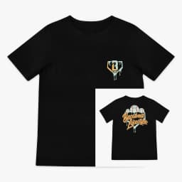 New Summer Boys Kids Baseball Ice Cream Printed Cotton Men's T-Shirt Breathable Loose Sweat Absorbing Backstop Youth T-Shirt Top
