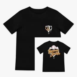 New Summer Boys Kids Baseball Ice Cream Printed Cotton Men's T-Shirt Breathable Loose Sweat Absorbing Backstop Youth T-Shirt Top