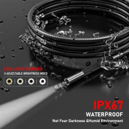 3.9mm 5 Million Pixels HD Two-Way Rotary 360° Industrial Piping Endoscope Camera Borescope Inspection With 5.0 Inch