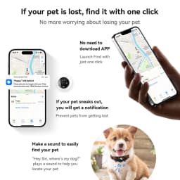 HOCO Smart Tag GPS Tracker For Pets Dog Cat Support Work For Find My App Anti-Lost Finder Device Locator Pet Collar Type Design
