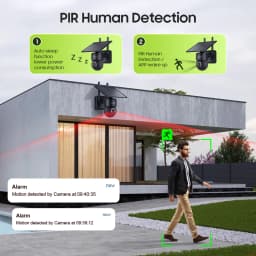 INQMEGA Tuya Smart Life 6MP Solar Camera WiFi PTZ Security CCTV Camera Wireless PIR Human Tracking Color Night Vision IP65