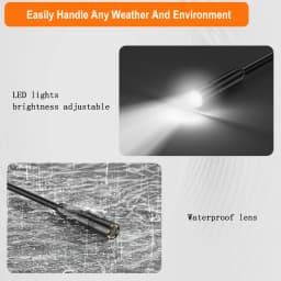 2-100m Detachable Borescope Single&Dual 8mm Camera 1080P HD with 4.3'' Screen IP67 Endoscope Inspection Camera for Piping Engine