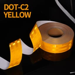 450/250/50CM DOT-C2 Reflective Car Stickers Outdoor Waterproof Warning Tapes White Red Blue Yellow PET Reflectors Safety Strip