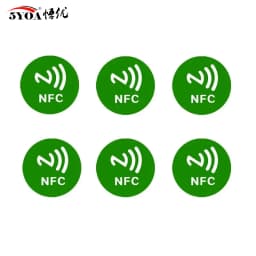5YOA 6pcs Black NFC RFID Stickers Ntag213 Ntag215 Ntag216 13.56MHz Universal Label Ultralight Token for Patrol Tagging