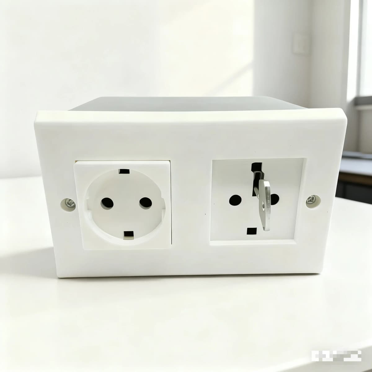 1PC European-Style Socket Diversion Safe with Vintage Key Steel Security Casing Extra-Large Hidden Drawer for Home Office