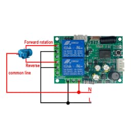 433MHz Universal Wireless Remote Control AC220V 2CH RF Relay Receiver and Transmitter for Universal Garage Door and Gate Control