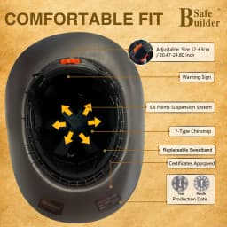 Cowboy Style Hard Hat Class C Safety Helmet Vented Full Brim Hard Hats Work Safety Helmet for Outdoor,Industrial,Construction