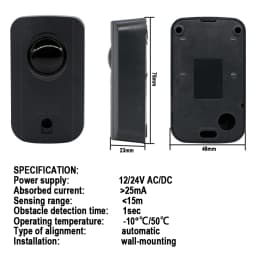 12V 24V AC DC Automatic Gate Safety Infrared Detector Garage Gate Door Safety Infrared Photocell Photoelectric Beam Sensor