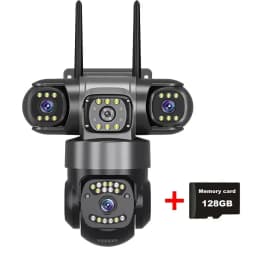 12MP 6K Triple Lenses WiFi IP Camera Outdoor Triple Screens Weatherproof Night Vision Home Security CCTV Surveillance Cam