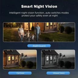 12MP 6K Triple Lenses WiFi IP Camera Outdoor Triple Screens Weatherproof Night Vision Home Security CCTV Surveillance Cam