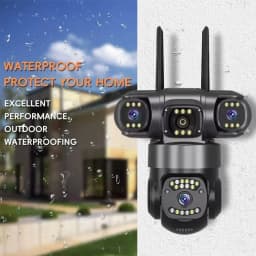 12MP 6K Triple Lenses WiFi IP Camera Outdoor Triple Screens Weatherproof Night Vision Home Security CCTV Surveillance Cam