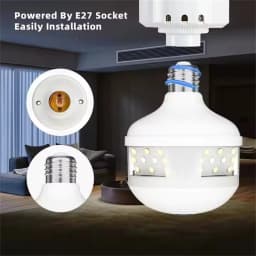 V380 PRO App Fisheye Len 360 Panoramic View E27 Socker Holder Bulb 3MP Camera Night Vision WiFi CCTV Camera