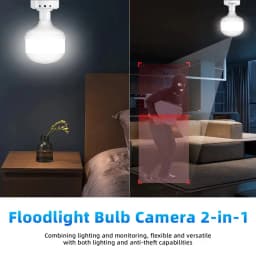 V380 PRO App Fisheye Len 360 Panoramic View E27 Socker Holder Bulb 3MP Camera Night Vision WiFi CCTV Camera