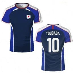 Anime Captain Tsubasa Japanese Flag Jersey Breathable Quick-drying Sports T-shirt For Men And Women fitness clothing Tops Gifts