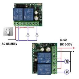 433MHz Remote Control 9V 12V 24V 220V Relay Receiver Module for Garage Door Electromagnetic Lock DIY Motor Signal Transmission